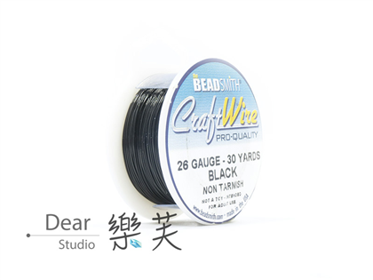 BEADSMITH 黑色圓線 26G