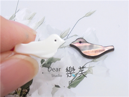貝殼小鳥(黑/白)