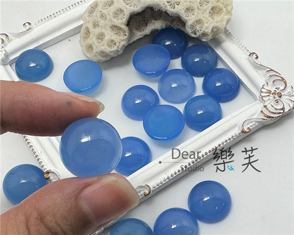 18mm圓型蛋面藍瑪瑙
