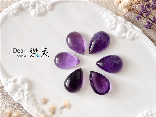 8*12mm水滴蛋面紫水晶