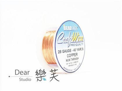 BEADSMITH 紅銅色圓線 28G