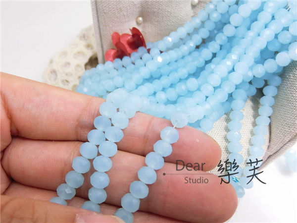 6mm切面水晶(粉藍)54#
