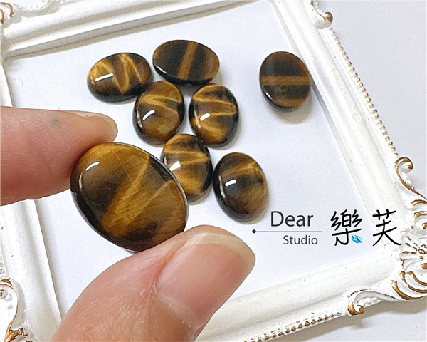 NG小瑕疵15x20mm橢圓型蛋面虎眼石